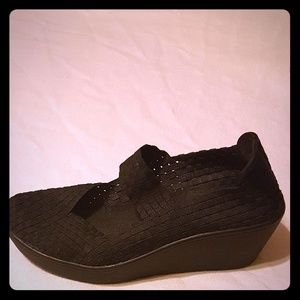 8.5 Black stretch sandals Heels 2.5" STEVEN MADDEN Platform